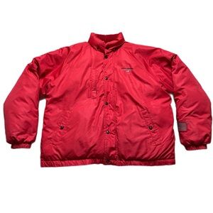 VTG 90s Ralph Lauren Polo Sport Men’s Red Puffer Jacket XL Down Feather *Flaws